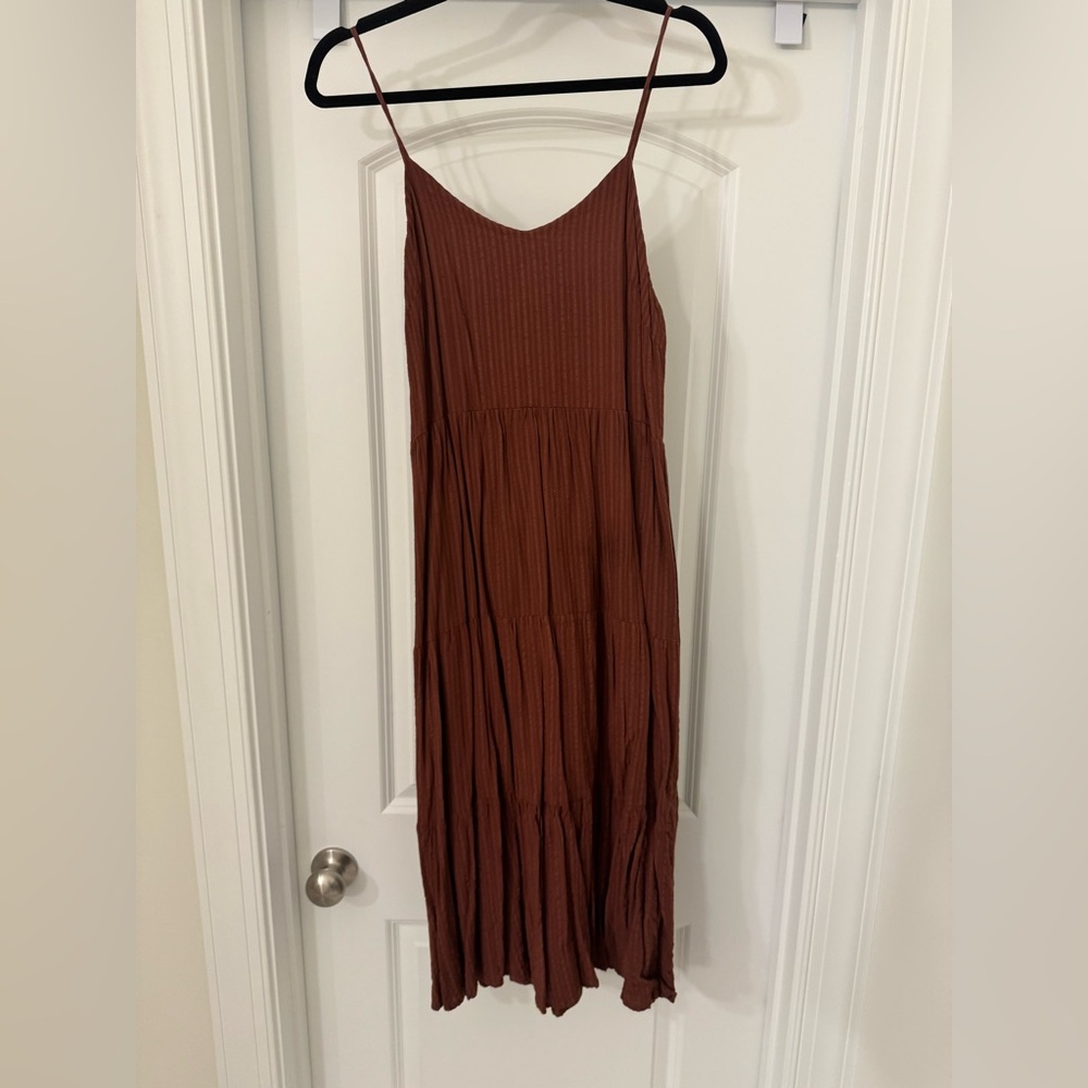 Elegant Brown Midi Dress